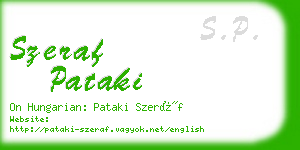 szeraf pataki business card